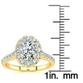 thumbnail image 5 of SuperJeweler 1 Carat Oval Shape Halo Diamond Engagement Ring in 14 Karat Yellow Gold For Women, 5 of 6