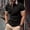 Black, variant on Adult Men's Polo T Shirts Short Sleeve Button Tees Shirt Lightweight White Shirts for Men