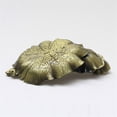 thumbnail image 4 of Estufa de incienso de reflujo de Metal Vintage, banco, decoración for ceremonia del té, forma de hoja de loto, quemador de ornamento de meditación Zen, 4 of 6