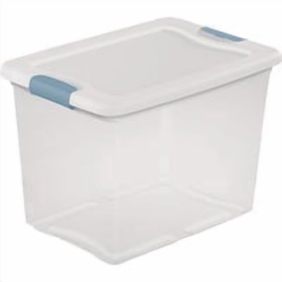 Sterilite 25 Qt Latching Storage Box, Stackable Bin with Latch Lid, Plastic