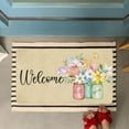 thumbnail image 5 of Spring Door Mat,Flower Floral Indoor Outdoor Non-Slip Doormat,Entryway Front Porch Spring Summer Welcome Door Mat Colorful for Entrance Decor,30" x 17", 5 of 6