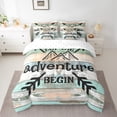 thumbnail image 2 of Feelyou Rustic Camping Car Bedding Comforter Set 7-Piece for Teen, Rustic Hunting Fishing King Bedding Sets, Jungle Adventure Reversible Bed Sheets, Super Cozy Room Decor, 2 of 7