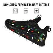 Soulsfeng Mens Anti-slip Running Shoes Mesh Lightweight Breathable Training Black Sneakers Size 8