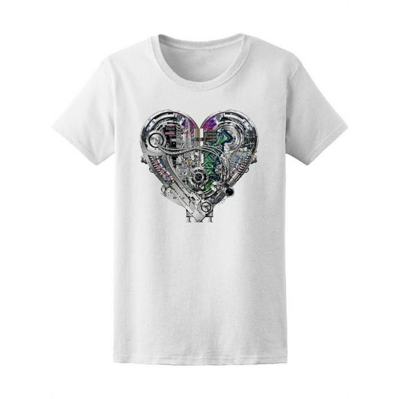 Sci-Fi Mechanical Heart T-Shirt Women -Image by Shutterstock, Female Small