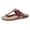 Red, variant on Women's Cork Footbed Sandals Thong Flip Flops Slides Open Toe Lightweight Slip on Walking Summer Outdoor Casual Beach Slippers Red Size 9.5