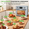 thumbnail image 2 of NutriChef 26L Electric Air Fryer Oven | 1700W Countertop Rotisserie & Air Fryer | 360° Rotating Feature | 10 Digital Menu Presets | Includes Drip Tray, Air Frying Basket & Bake Rack 15x16x14 (Silver), 2 of 7