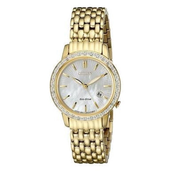 CITIZEN Women's Eco-Drive EW2282-52D Gold Stainless-Steel Japanese Quartz Fashion Watch