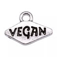 thumbnail image 2 of K-KED 160 Pcs Antique Silver VEGAN Charms Pendant 16X12MM B16110, 2 of 3