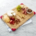 thumbnail image 3 of Farberware 12X18 inch Thick Bamboo Wood Cutting Board with Non-Slip Red Corners, 3 of 8