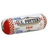 J.C. Potter Hot Premium Pork Sausage Roll, 16oz, Plastic Wrapped