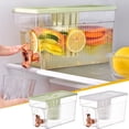 thumbnail image 1 of Fiudx Hervidor de Agua Fría para Refrigerador, Depósito de Jugo de 3 L con Grifo, Máquina para Preparar Bebidas Frías, para Guardar Té de Frutas, Vino y Jugos, Refrescante para El Verano, Fácil de Li, 1 of 2