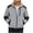 Gray, variant on Fleece Lined Jacket Men Stand Collar Full Zip Fleece Lined Warm Comfortable Outerwear Casual Loose Fit for Cold Weather Driving and City Travel