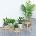 thumbnail image 2 of Irfora Soporte de plantas Jardín de flores Planta en maceta Estante de madera de bambú Estante de plantación de interior al aire libre Decoración de oficina en casa Soporte de flores simple Medio Irfora Estante, 2 of 7