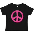 thumbnail image 3 of Inktastic Peace Sign Pink Retro Girls Baby T-Shirt, 3 of 5