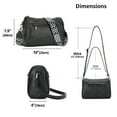 thumbnail image 3 of KL928 Small Crossbody Purses for Women Shoulder Bags with 2 Straps (Charcoal Gray), 3 of 7