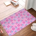 thumbnail image 4 of Rateoe Pink Donuts Pattern Flannel Door Mat Indoor Outdoor Entrance, Waterproof All-Weather Doormat,Fade Resistant, Low Profile Entryway Mat 16x24in, 4 of 7
