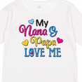 thumbnail image 4 of Inktastic My Nana and Papa Love Me with Hearts Boys or Girls Long Sleeve Toddler T-Shirt, 4 of 5