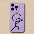 thumbnail image 1 of Funda de teléfono de dibujos animados Matchman para iPhone 11, 12, 13, 14 Pro Max, Mini, XR, XS, X, 7, 8 Plus, SE2020, funda de silicona TPU suave mate a prueba de golpes qiuyongming unisex, 1 of 2