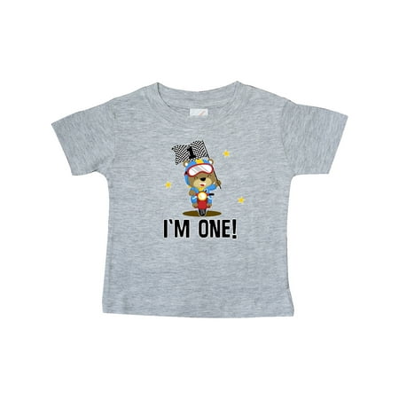 

Inktastic First Birthday Motorcycle Bear Boys Gift Baby Boy T-Shirt