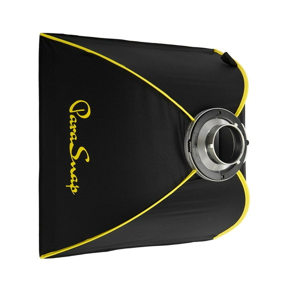Glow ParaSnap 24x24" Square SterlingFibre Bowens Mount Softbox w/External & Internal Diffusers, 144mm Bowens Speedring, Soft box Swap Speedring Adapter Perfect for Studio Softbox Lighting