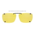 thumbnail image 3 of Solar Shield Dioptics Unisex Clip On Rectangle Fashion Sunglasses, Black Yellow, 58 Rec G, 3 of 6