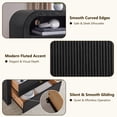 thumbnail image 6 of Keywhat Fluted Nightstand with Charging Station, Modern End Table with 2 Drawers and Metal Handles for Bedroom/Living Room, Black Oak, 6 of 6