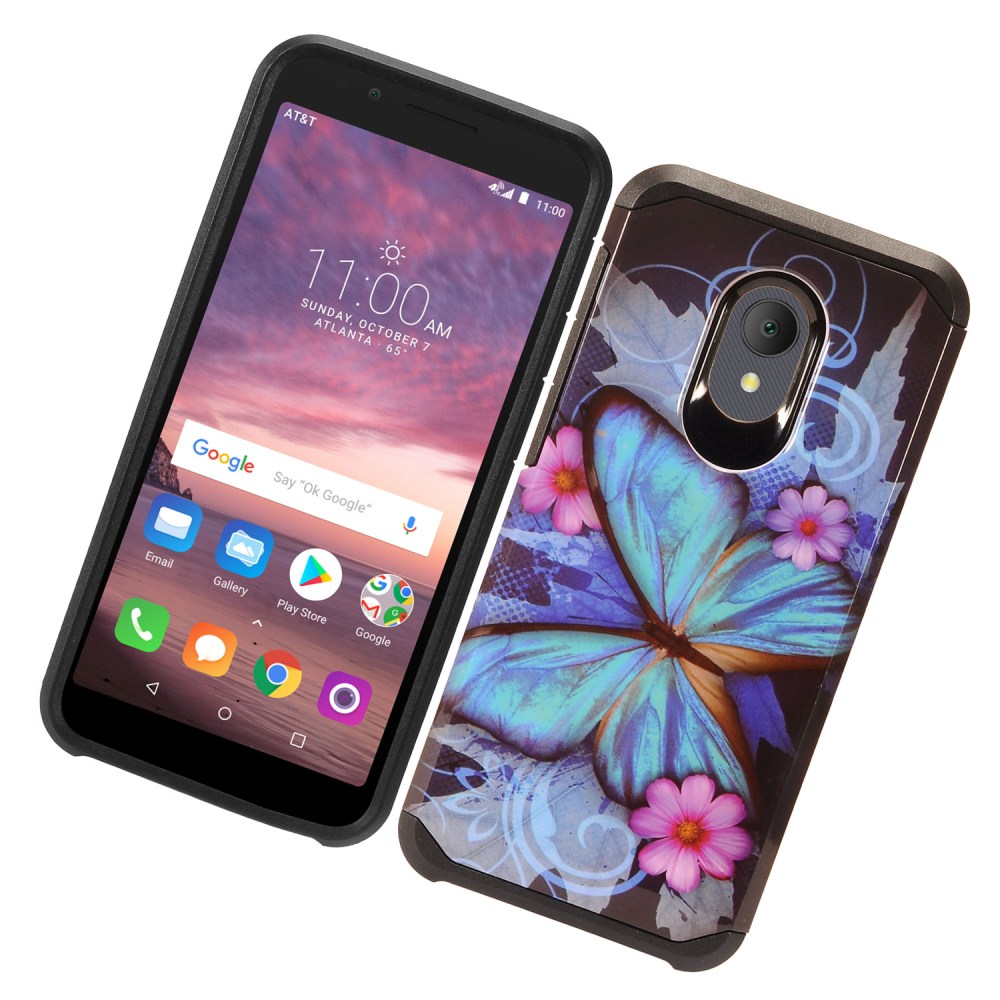 For Alcatel TCL LX, idealXtra, 1x Evolve Phone Case & Tempered Glass