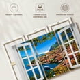 thumbnail image 6 of Elephant Stock Window To Limone Sul Garda Wall Art - Horizontal Multi Panel Canvas - Living Room Wall Decor - Beach Multi Panel - White And Blue Decor - 50" x 32", 6 of 8