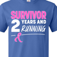 thumbnail image 4 of Inktastic Breast Cancer Survivor 2 Years and Running with Pink Ribbon T-Shirt, 4 of 5