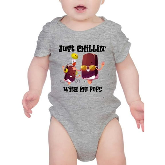 Smartprints Infants Graphic Tee - Chillin' With My Pops - Regular Fit 100% Cotton