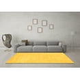 thumbnail image 3 of Ahgly Company Machine Washable Indoor Rectangle Abstract Yellow Contemporary Area Rugs, 6' x 9', 3 of 4