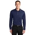 thumbnail image 1 of Port Authority ®  Silk Touch Performance Long Sleeve Polo. K540ls 2Xl Navy, 1 of 1