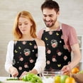 thumbnail image 3 of Pioneer Flower Floral Print Pattern Apron for Women and Men, Cotton Linen Waterproof with Pockets, Adjustable, 33x27 Inch for Kitchen, Gardening, BBQ, Salon, 3 of 6