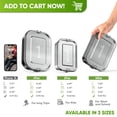 thumbnail image 4 of Blockhütte Fiambrera de Acero Inoxidable I 27oz I con sellado gratuito I Bento Box 3 Compartimentos, Recipientes para Alimentos a Prueba de Fugas, Fiambrera de Metal para Viajes y Trabajo, Solución Ec, 4 of 5