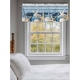 thumbnail image 3 of Coastal Starfish Curtain Valances for Windows, Blue Wooden Grain Seashells Country Kitchen Valance Window Treatment, Light Filtering Block Curtains for Bathroom/Bedroom/Living Room 54'' x 18'', 3 of 9