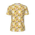 thumbnail image 5 of Wukai Rabbit Hunger Print Men's Short-Sleeved Mesh T-Shirt,Quick-Dry Short Sleeve Workout T-Shirt-X-Small, 5 of 8