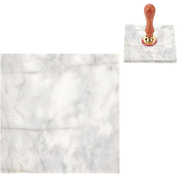 Marble Wax Seal Mats for Sealing Wax Stamp Square Light Grey 10.1x10.1x1.5cm