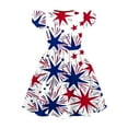 thumbnail image 5 of Moocorvic Girls Toddler Dress 4th of July Kids Dresses Casual Sleeveless Sundress Red White And Blue Print Party Outfits Holiday Clothes, 5 of 5
