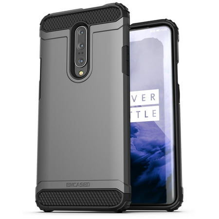 Encased Heavy Duty OnePlus 7 Pro Case (2019 Scorpio Series) Military Grade Rugged Phone Protection Cover (One Plus 7 Pro) Gunmetal Grey
