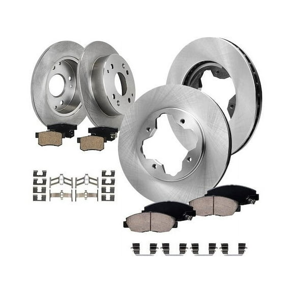 Front and Rear Brake Pad and Rotor Kit - Compatible with 1997 Acura CL