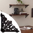 thumbnail image 2 of Shelf Bracket, Heavy Duty Cast Iron Right Angle Bracket, Wall Mounted Support L Brackets for Table , Furniture Mount, Wall Shelf, 2 of 7