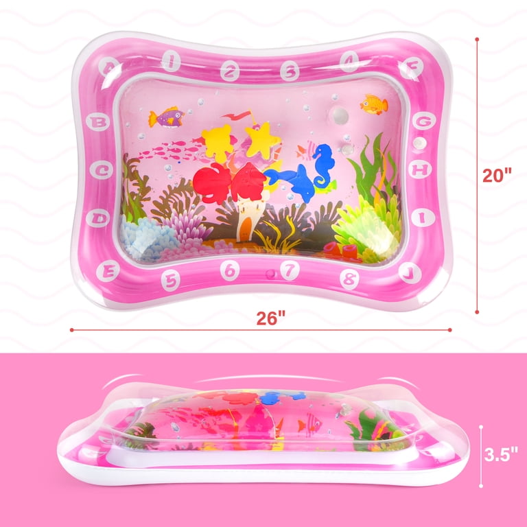 LotFancy Inflatable Tummy Time Water Mat, Ocean Theme photo 3