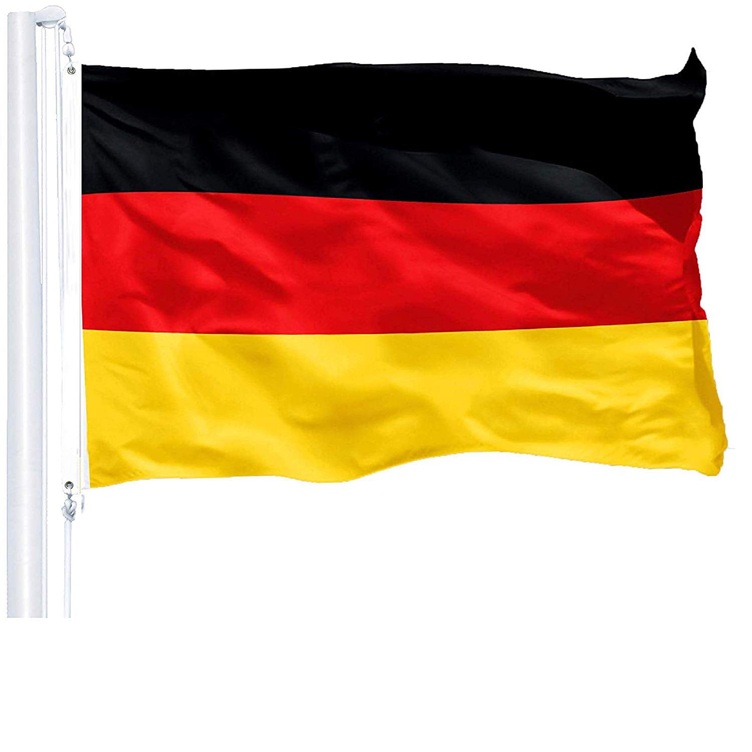 G128 - Germany Flag 3x5 ft Printed with Brass Grommets on 150D Quality ...