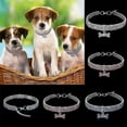 thumbnail image 3 of L Collar de hueso para mascotas, collar elástico de cristal con diamantes de imitación de 3 filas, 3 of 4