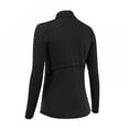 thumbnail image 2 of Women Quarter Zip Pullover Running Shirts Long Sleeve Activewear Tops Tight Workout, 2 of 9