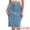 Light Blue, variant on Women's Denim Raw Hem Button Down Pencil Skirts X-Large Deep Blue
