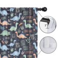thumbnail image 4 of DarkBlue Cartoon Dinosaurs Text Pattern Insulated Teens Curtains Set Of 2, Bedroom Essentials, Toddler Room Decor 52x84in(132x213cm), 4 of 5