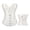 yue866-White, variant on KHONTS Corset Tops for Women Halloween Plus Size Overbust Bustier Lace up Strapless Floral Satin Corset Tops White XXS