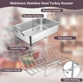 thumbnail image 2 of Walchoice Roasting Pan with Rack Set, 16 Inch Stainless Steel Large Turkey Roaster with V-shaped rack & Cooling Rack for Thanksgiving, Heavy Duty & Dishwasher Safe, 2 of 7