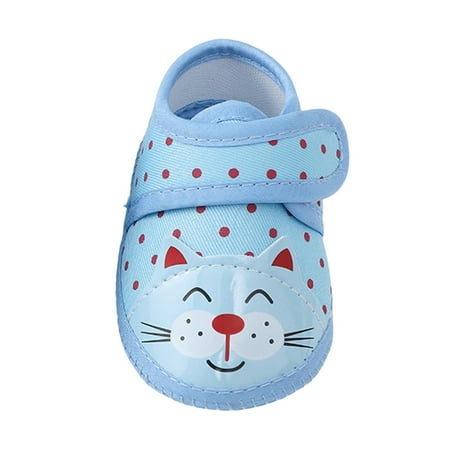 kamemir Kids Sneakers Baby Boys Girls Classic PU Toddler Dress Shoes First Steps Walking Flat Lazy Crib Shoe(Sky Blue 0-3 Months)